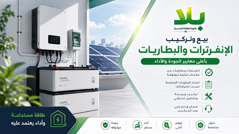 بيع وتركيب الإنفرترات والبطاريات بأعلى معايير الجودة والأداء بيع وتركيب الإنفرترات والبطاريات بأعلى معايير الجودة والأداء