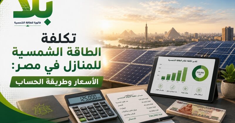 تكلفة الطاقة الشمسية للمنازل في مصر