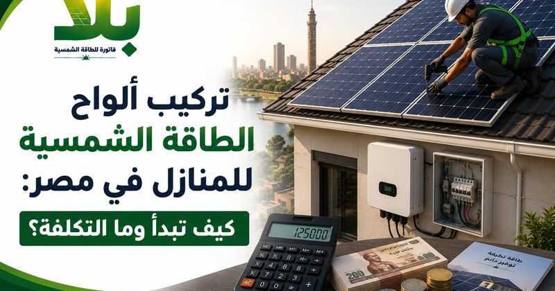 تركيب ألواح الطاقة الشمسية للمنازل في مصر