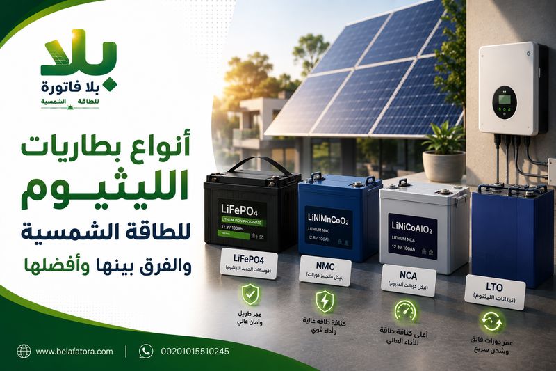 أنواع بطاريات الليثيوم للطاقة الشمسية