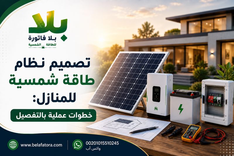 تصميم نظام طاقة شمسية للمنازل