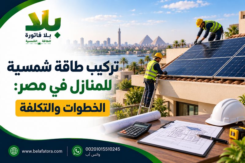 تركيب طاقة شمسية للمنازل في مصر: الخطوات والتكلفة تركيب طاقة شمسية للمنازل في مصر