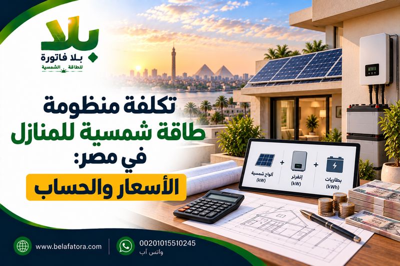 تكلفة منظومة طاقة شمسية